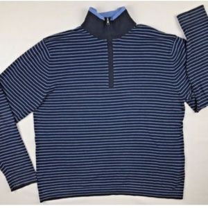 Banana Republic Mens Stripe Sweater 1/2 Zip